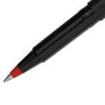 Uni-Ball Stick Roller Ball Pen, Micro 0.5mm, Red Ink, Black Matte Barrel, Dozen view 2
