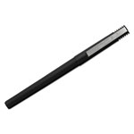 Uni-Ball Stick Roller Ball Pen, Micro 0.5mm, Blue Ink, Black Matte Barrel, Dozen view 1
