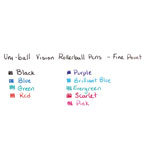 Uni-Ball VISION Stick Roller Ball Pen, Fine 0.7mm, Majestic Purple Ink, Gray Barrel, Dozen view 3