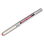 Uni-Ball VISION Stick Roller Ball Pen, Fine 0.7mm, Passion Pink Ink, Gray Barrel, Dozen view 1