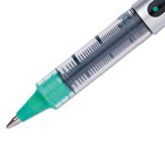 Uni-Ball VISION Stick Roller Ball Pen, Fine 0.7mm, Evergreen Ink, Gray Barrel, Dozen view 2