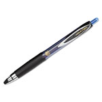Uni-Ball Signo 207 Retractable Gel Pen, Micro 0.5mm, Blue Ink, Smoke/Black/Blue Barrel, Dozen view 1