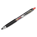 Uni-Ball Signo 207 Retractable Gel Pen, Micro 0.5mm, Red Ink, Smoke/Black/Red Barrel, Dozen view 3
