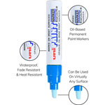 uni®-Paint Permanent Marker, Broad Chisel Tip, Blue view 5