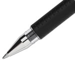 Uni-Ball Signo GRIP Stick Gel Pen, 0.7mm, Black Ink, Silver/Black Barrel, Dozen view 2