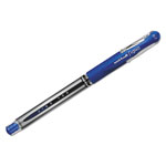 Uni-Ball Signo GRIP Stick Gel Pen, Medium 0.7mm, Blue Ink, Silver/Blue Barrel, Dozen view 1