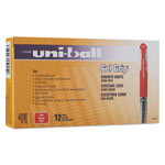 Uni-Ball Signo GRIP Stick Gel Pen, Medium 0.7mm, Red Ink, Silver/Red Barrel, Dozen view 4