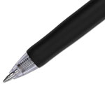 Uni-Ball Signo Retractable Gel Pen, 0.7mm, Black Ink, Black/Metallic Barrel, Dozen view 2