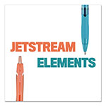 Uni-Ball Jetstream Elements Ballpoint Pen, Retractable, Medium 1 mm, Assorted Ink and Barrel Colors, 5/Pack view 1