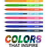Uni-Ball Spectrum Gel Pen - Medium Pen Point - 0.7 mm Pen Point Size - Refillable - Retractable - Multicolor Pigment-based, Gel-based Ink - Black Plastic, Rubberized Barrel view 4