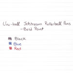 Uni-Ball Jetstream Retractable Ballpoint Pen, Bold 1mm, Black Ink, Black Barrel view 3