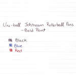Uni-Ball Jetstream Retractable Ballpoint Pen, Bold 1mm, Red Ink, Black Barrel view 2