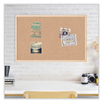 U Brands Cork Bulletin Board, 35 x 23, Natural Surface, Birch Frame view 2