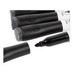 U Brands Medium Point Low-Odor Dry-Erase Markers with Erasers, Black, Dozen view 1