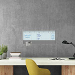 U Brands 3N1 Magnetic Glass Dry Erase Combo Board, 35 x 14.25, Week View, White Surface and Frame view 5