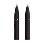 U Brands Monterey Ballpoint Pen, Medium 1 mm, Black Ink, Black Barrel, Dozen view 1