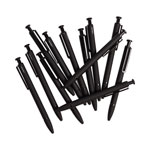 U Brands Monterey Ballpoint Pen, Medium 1 mm, Black Ink, Black Barrel, Dozen view 4
