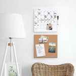 U Brands Tile Board Value Pack with Undated One Month Calendar, 14 x 14, White/Natural, 2/Set view 2