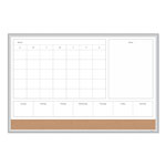 U Brands 4N1 Magnetic Dry Erase Combo Board, 36 x 24, White/Natural view 2