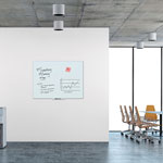 U Brands Floating Glass Dry Erase Board, 48 x 36, White view 4