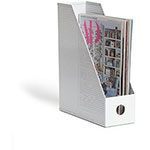 U Brands Perforated Magazine Holder - 1 Pocket(s) - White - Metal view 2