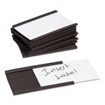 U Brands Magnetic Card Holders, 3 x 1.75, Black, 10/Pack view 1