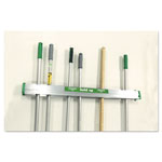 Unger Hold Up Aluminum Tool Rack, 36w x 3.5d x 3.5h, Aluminum/Green view 2