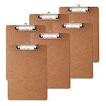 Universal Hardboard Clipboard with Low-Profile Clip, 0.5