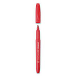 Universal Pen-Style Permanent Marker, Fine Bullet Tip, Red, Dozen view 1