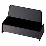 Universal Business Card Holder, Holds 50 2 x 3.5 Cards, 3.75 x 1.81 x 1.38, Plastic, Black view 1