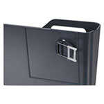 Universal Recycled Plastic Cubicle Single File Pocket, Black view 2