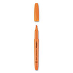 Universal Pocket Highlighters, Fluorescent Orange Ink, Chisel Tip, Orange Barrel, Dozen view 2