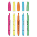 Universal Pocket Highlighters, Assorted Ink Colors, Chisel Tip, Assorted Barrel Colors, Dozen view 2