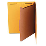 Universal Bright Colored Pressboard Classification Folders, 1 Divider, Letter Size, Yellow, 10/Box view 2