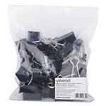 Universal Binder Clip Zip-Seal Bag Value Pack, Medium, Black/Silver, 36/Pack view 1