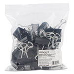 Universal Binder Clip Zip-Seal Bag Value Pack, Medium, Black/Silver, 36/Pack view 2