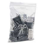 Universal Binder Clip Zip-Seal Bag Value Pack, Medium, Black/Silver, 36/Pack view 3