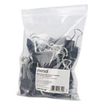 Universal Binder Clip Zip-Seal Bag Value Pack, Medium, Black/Silver, 36/Pack view 4