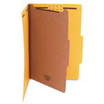 Universal Bright Colored Pressboard Classification Folders, 1 Divider, Legal Size, Yellow, 10/Box orginal image