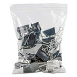 Universal Binder Clip Zip-Seal Bag Value Pack, Large, Black/Silver, 36/Pack view 2