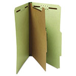 Universal Four-Section Pressboard Classification Folders, 1 Divider, Letter Size, Green, 10/Box view 2