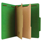 Universal Bright Colored Pressboard Classification Folders, 2 Dividers, Letter Size, Emerald Green, 10/Box view 4