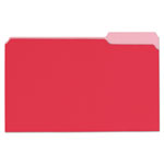 Universal Deluxe Colored Top Tab File Folders, 1/3-Cut Tabs, Legal Size, Red/Light Red, 100/Box orginal image