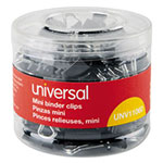 Universal Binder Clips with Storage Tub, Mini, Black/Silver, 60/Pack view 1
