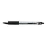 Universal Comfort Grip Retractable Ballpoint Pen, 1mm, Black Ink, Silver Barrel, Dozen orginal image