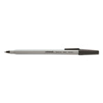 Universal Stick Ballpoint Pen Value Pack, Medium 1mm, Black Ink, Gray Barrel, 60/Pack orginal image