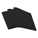 Universal Two-Pocket Plastic Folders, 100-Sheet Capacity, 11 x 8.5, Black, 10/Pack view 1