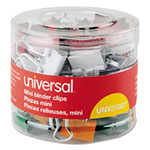 Universal Binder Clips with Storage Tub, Mini, Assorted Colors, 60/Pack view 2