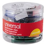 Universal Binder Clips with Storage Tub, Small, Assorted Colors, 40/Pack view 2