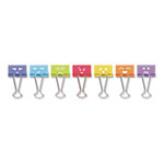 Universal Emoji Themed Binder Clips in Dispenser Tub, Medium, Assorted Colors, 42/Pack view 4